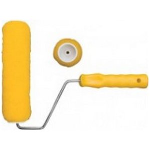 Валик полиэстеровый желтый с рукояткой, 150 мм