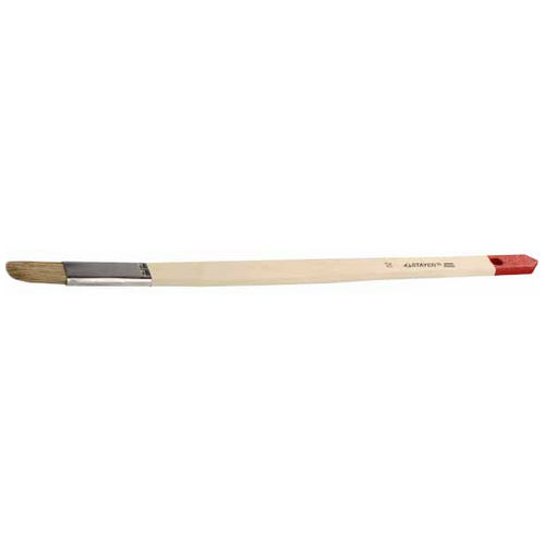 Кисть узкая, плоская, светлая натуральная щетина, деревянная ручка, 20 мм