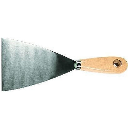 Шпательная лопатка из нержавеющей стали, 60 мм, деревянная ручка